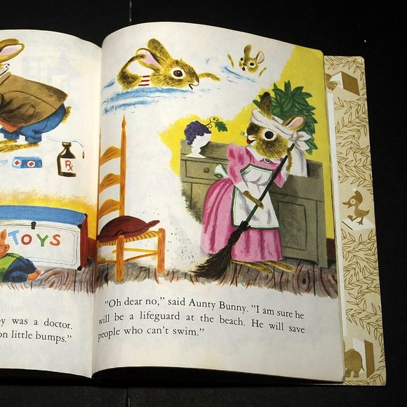 VTG Richard Scarry Little Golden Book 'When Bunny Grows Up' 1955 Easter Gift - Picture 7 of 12